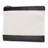 M Canvas Navy Clip Clutch